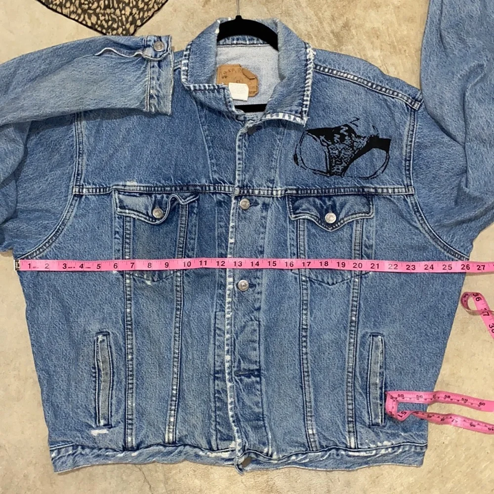 Gap Denim Vintage Distressed Jean Jacket sz XL
